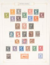 Stamps - early USA page, mint and fine used, including Imperf, all SG: listed VG condition