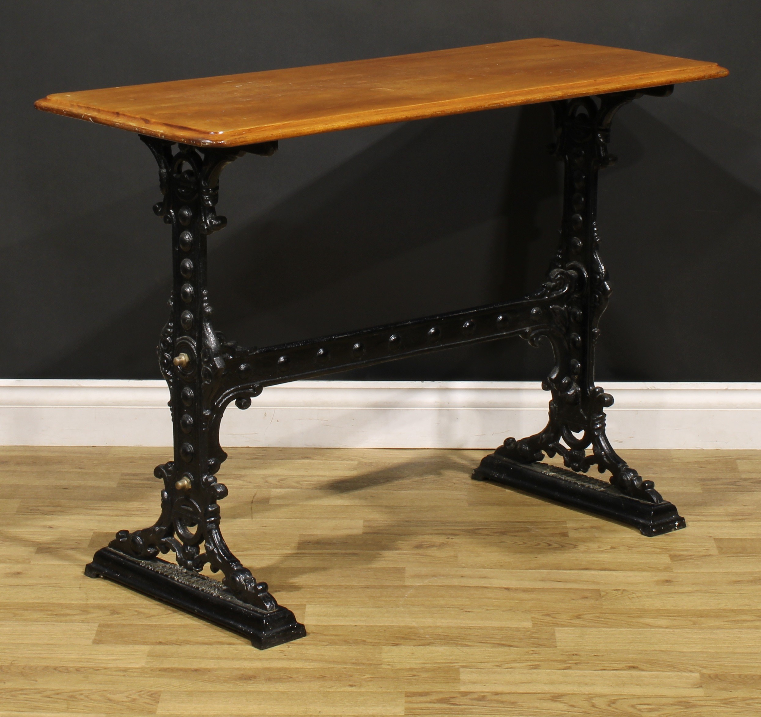 A late 19th century cast iron and mahogany public house or bar table, by Gaskell & Chambers Ltd, - Image 3 of 4