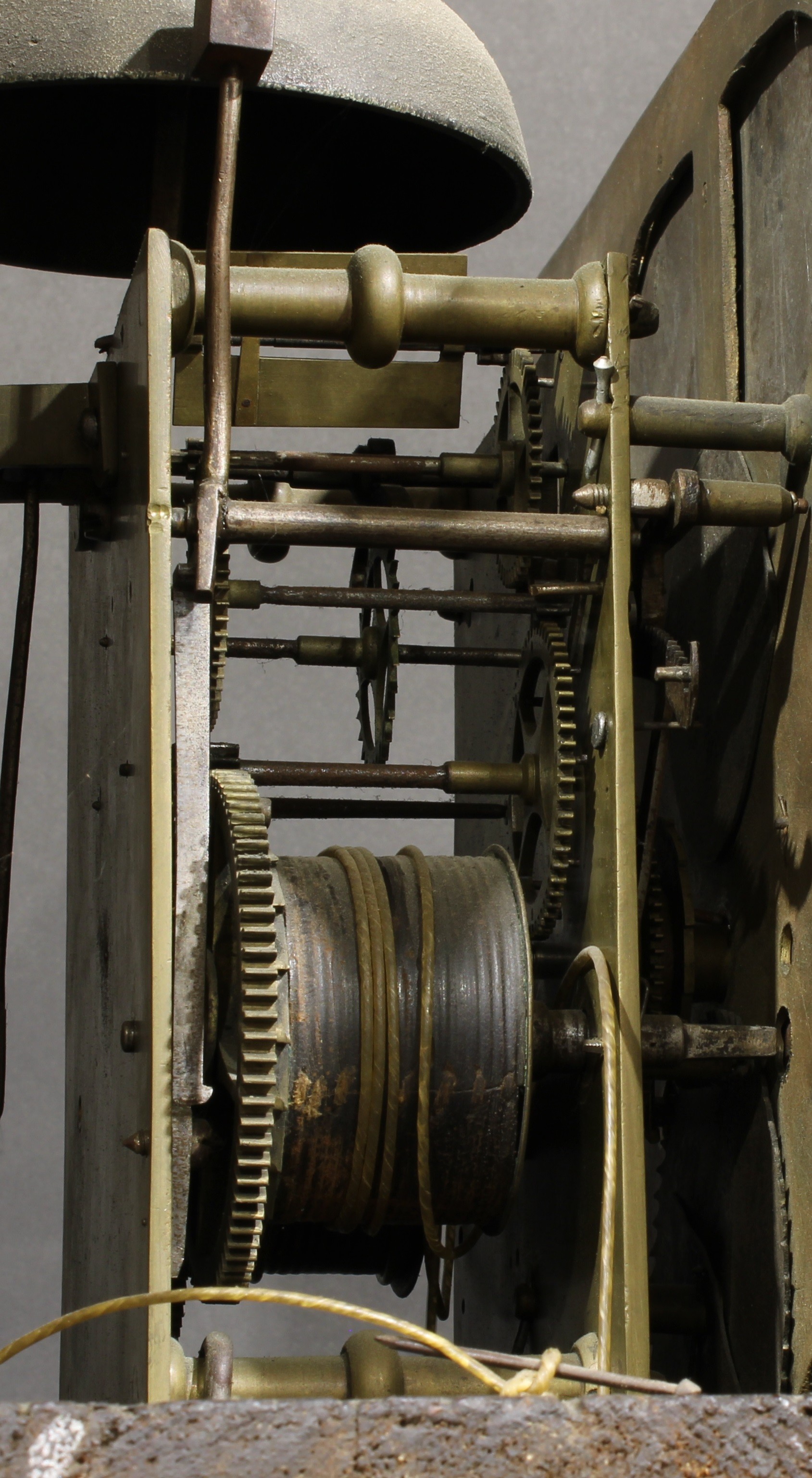 A George III oak longcase clock, 30.5cm square brass dial with silvered chapter ring inscribed - Image 5 of 6