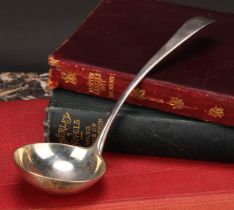 Hester Bateman - a George III silver Old English pattern sauce ladle, 17cm long, London 1789
