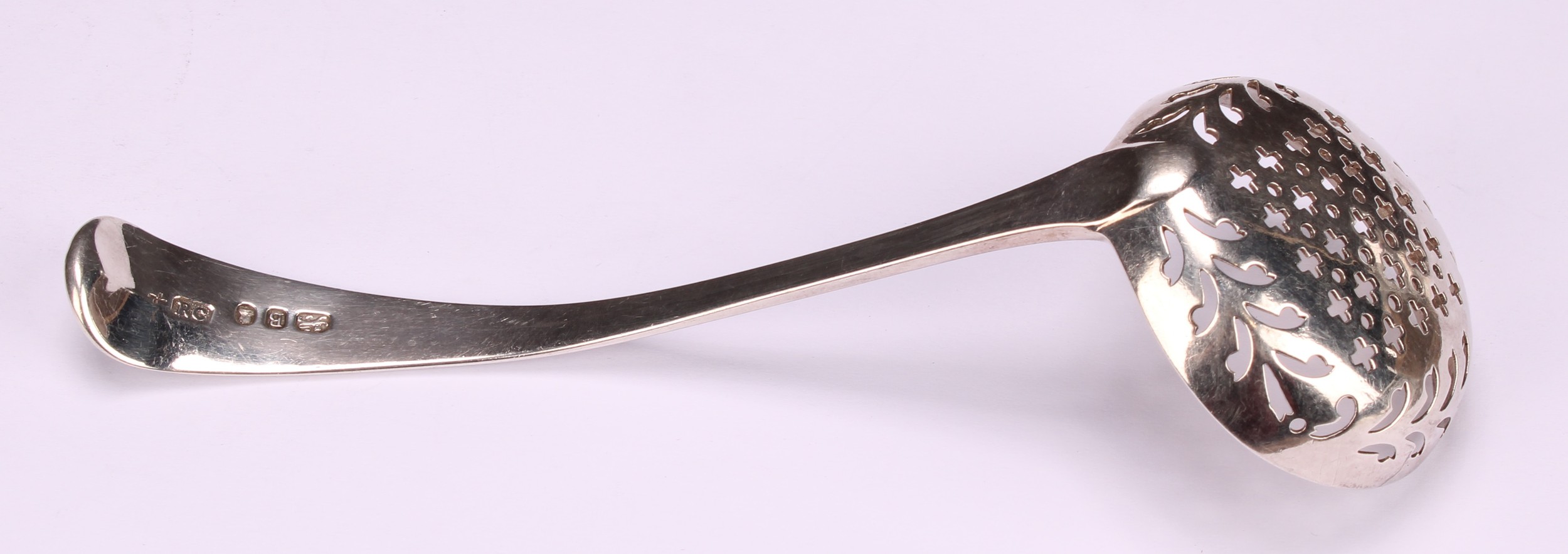 A George III silver Old English pattern sifter spoon, 15.5cm long, Richard Crossley, London 1797 - Image 3 of 4
