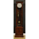 An early 20th century regulator hall timepiece, 25cm silvered clock dial inscribed Maple & Co Ltd