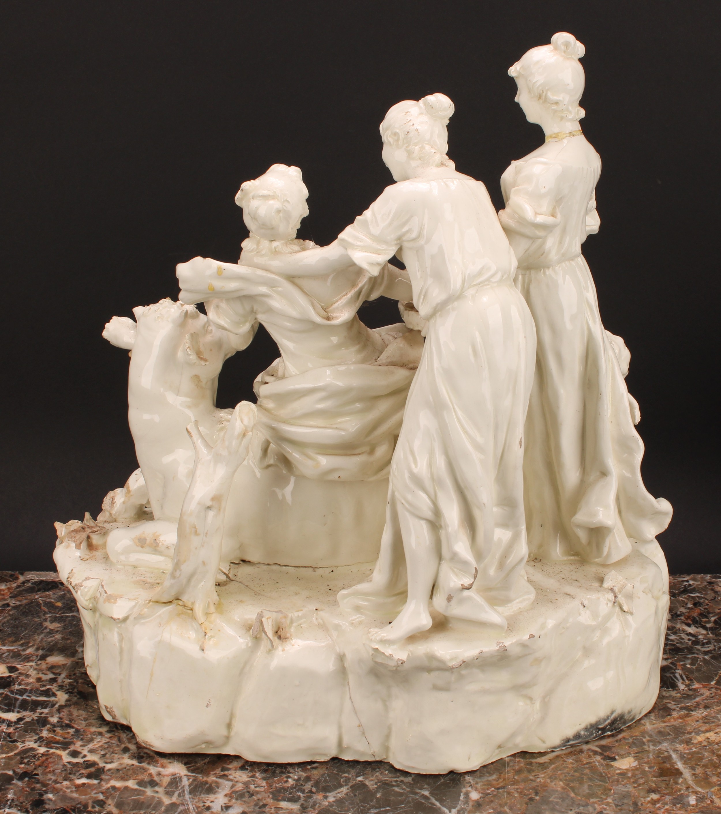 A large Italian blanc de chine porcelain figure group, Ratto d'Europa, after Titian, 31cm high, - Image 4 of 4