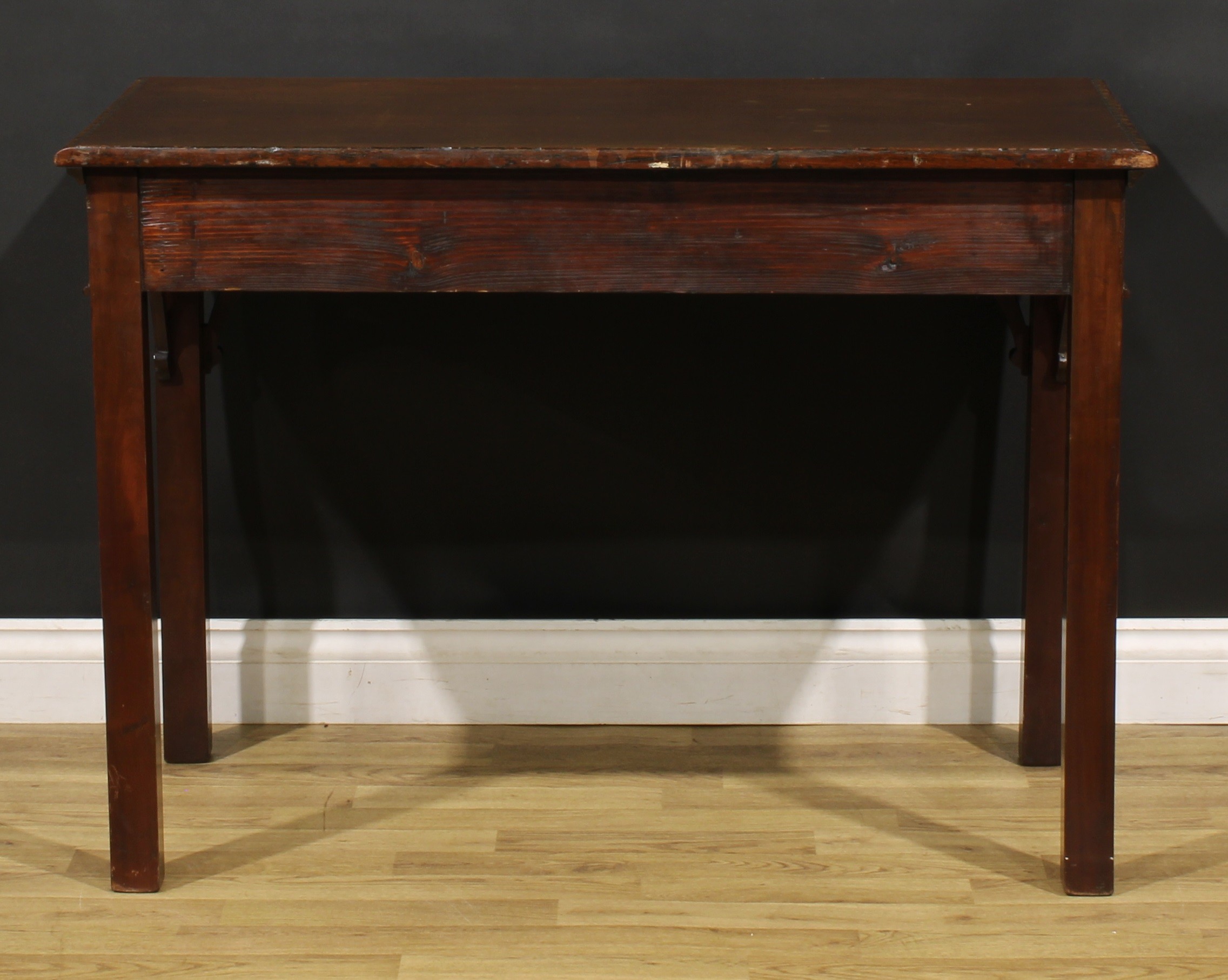 A 19th century Chippendale Revival mahogany side or serving table, rectangular top with gadrooned - Image 5 of 5