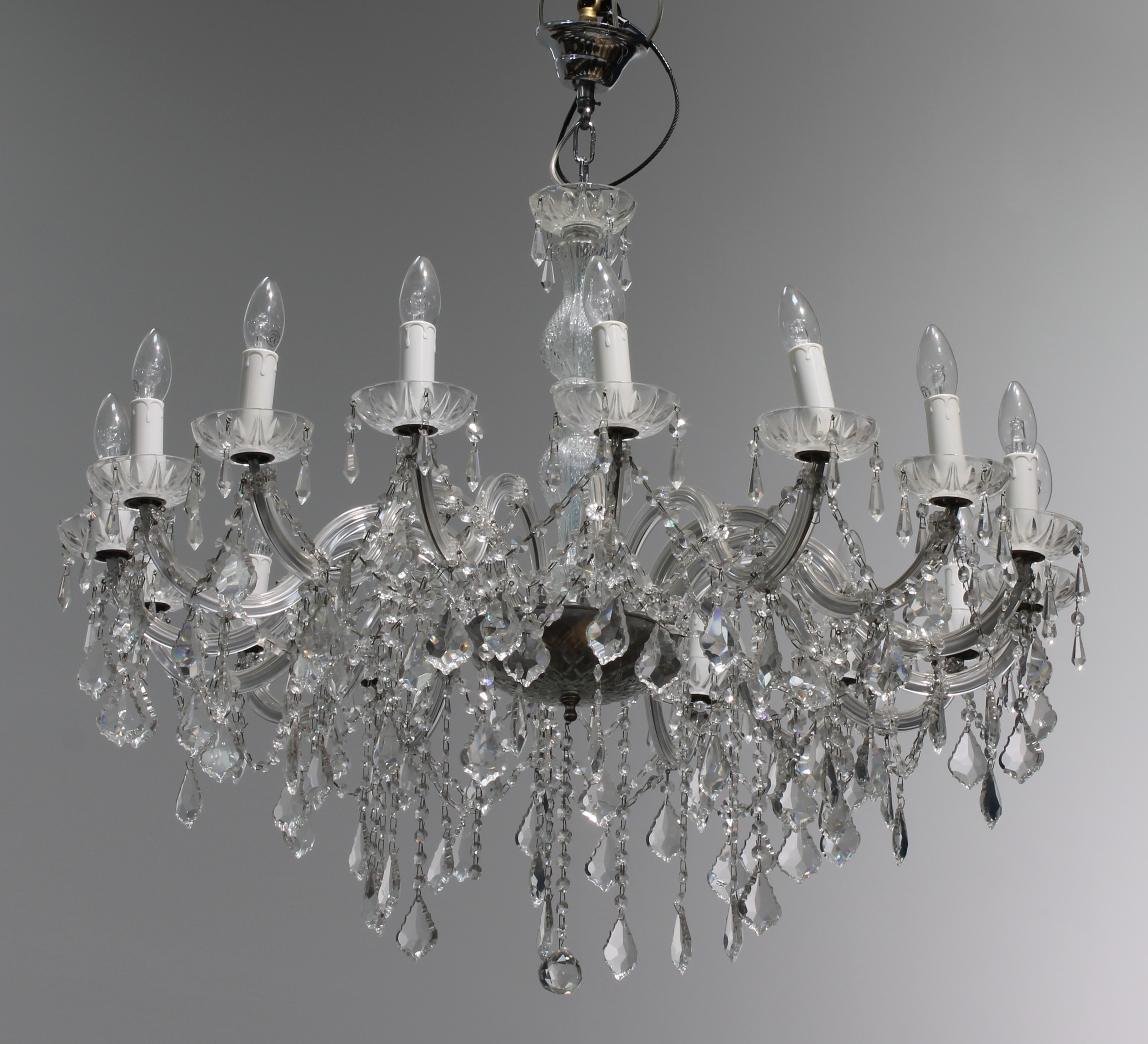 A large contemporary Genovese style Barocchetto design sixteen-branch electrolier, 91.5cm high - Image 2 of 2