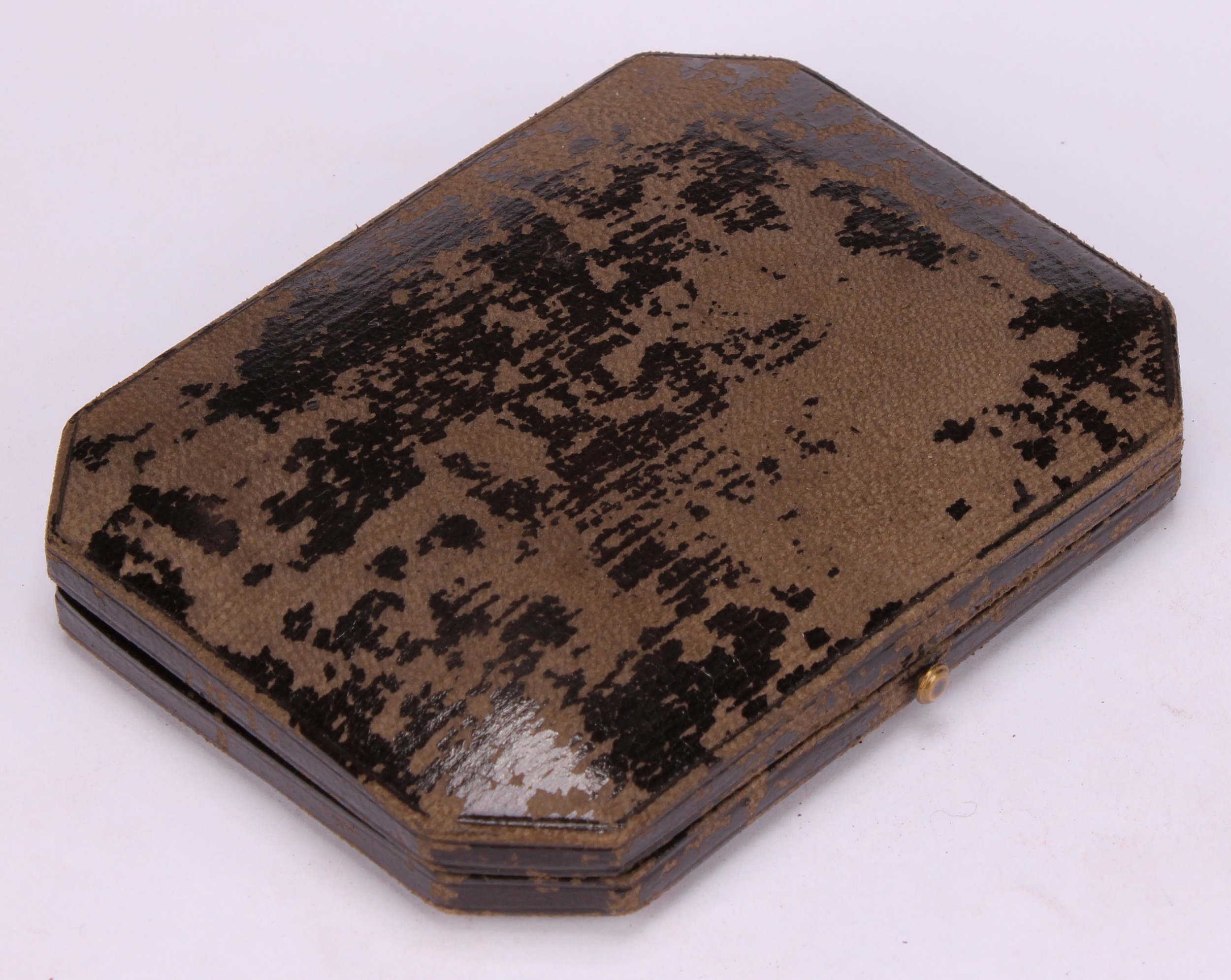 Momento Mori - a 19th century keepsake, of lock of hair encased in canted rectangular box, the - Image 4 of 4