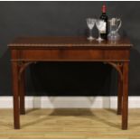 A 19th century Chippendale Revival mahogany side or serving table, rectangular top with gadrooned