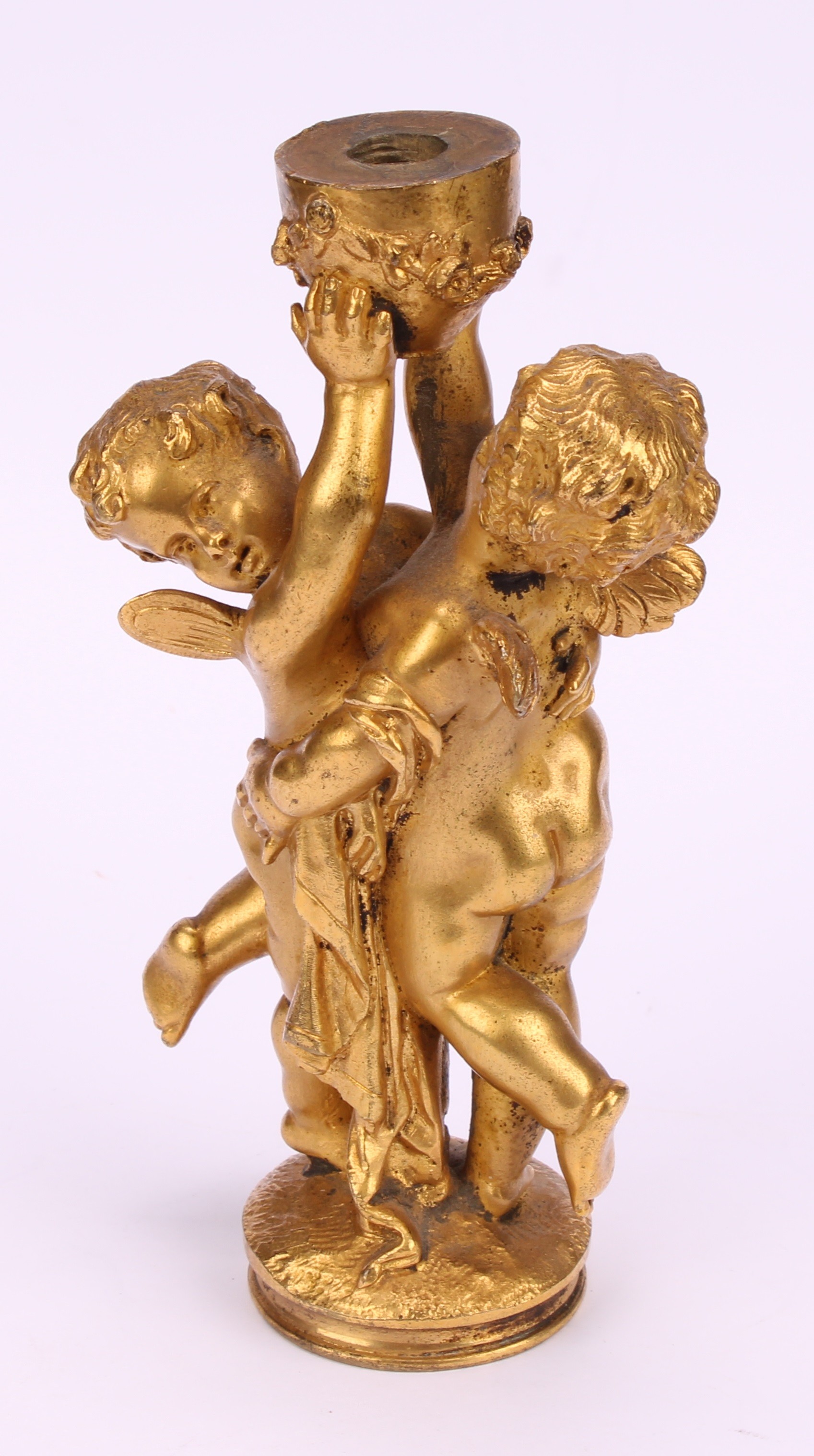 French School, late 19th century, a gilt bronze, Grape Picker, 13cm high; a silvered model, Sleeping - Image 6 of 13