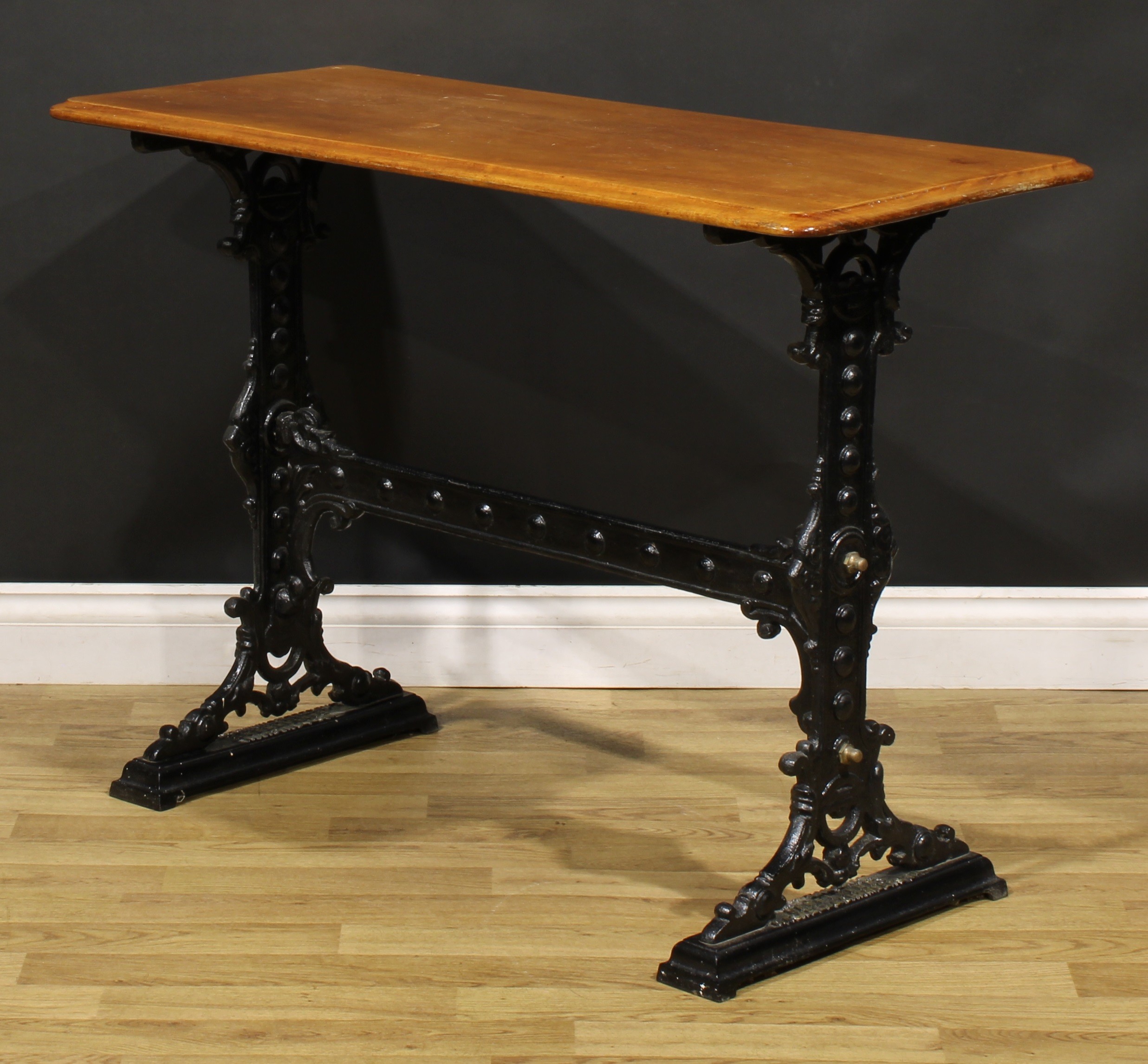 A late 19th century cast iron and mahogany public house or bar table, by Gaskell & Chambers Ltd, - Image 4 of 4