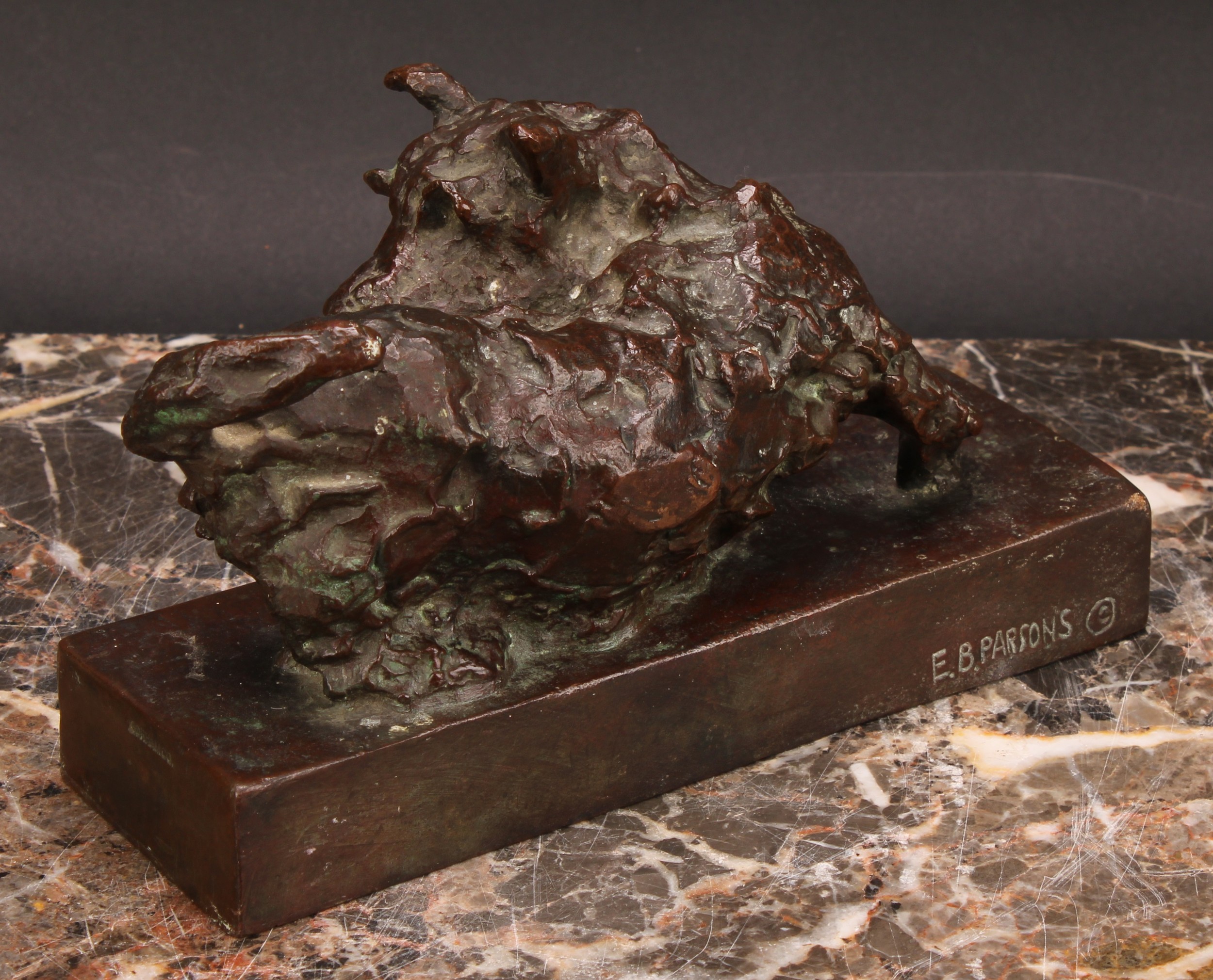 Edith Barretto Parsons (American 1878-1956), a pair of brown patinated bronzes models or bookends, - Image 4 of 9