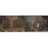 Continental School (19th century) a pair, The Last Supper and The Incredulity of Saint Thomas, oil