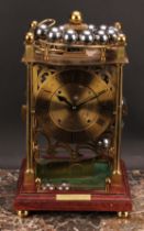 A late 20th century limited edition lacquered brass spherical weight timepiece, by Harding &