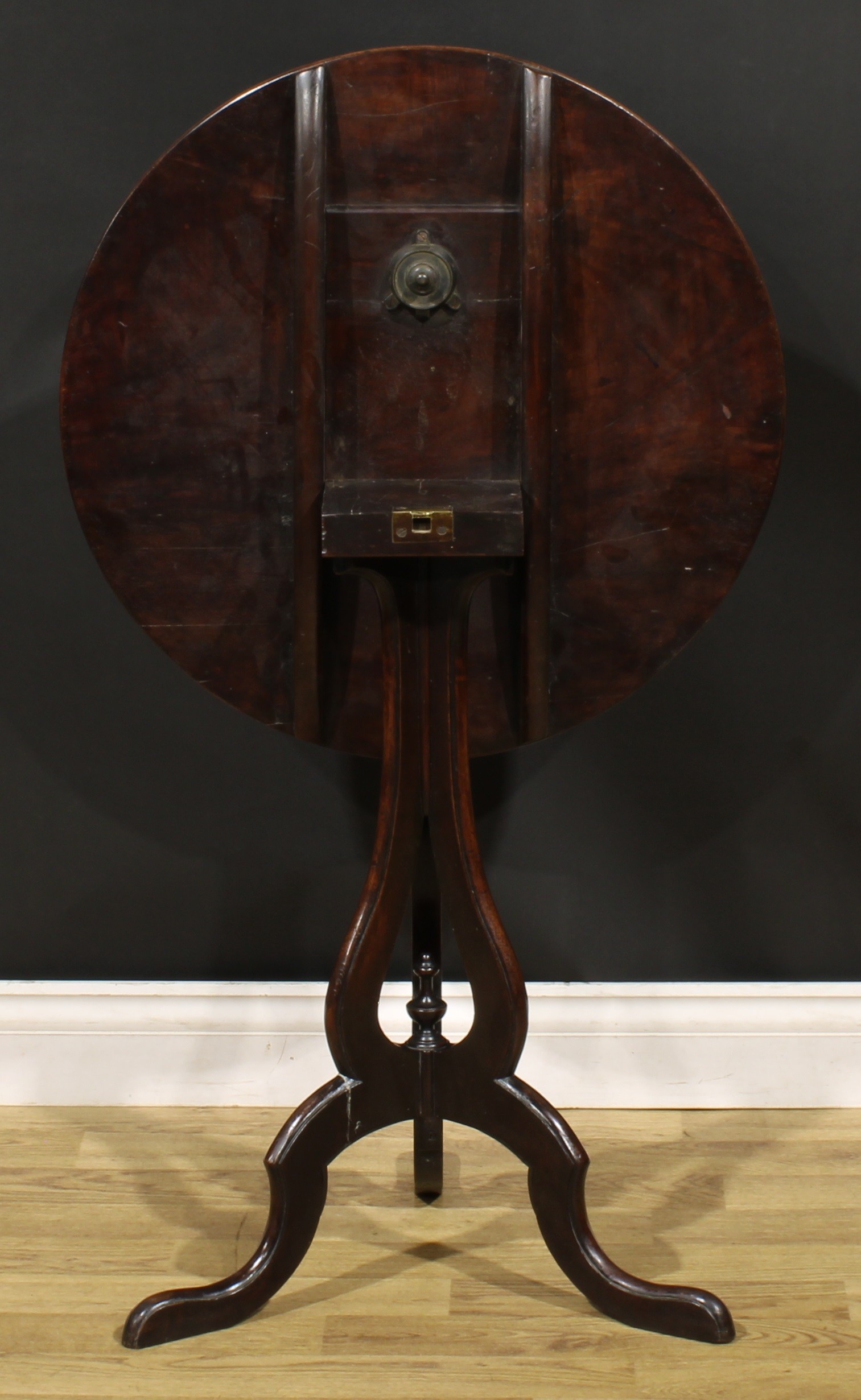 A George III mahogany tripod table, based on a design by Thomas Chippendale, circular tilting top, - Image 4 of 4