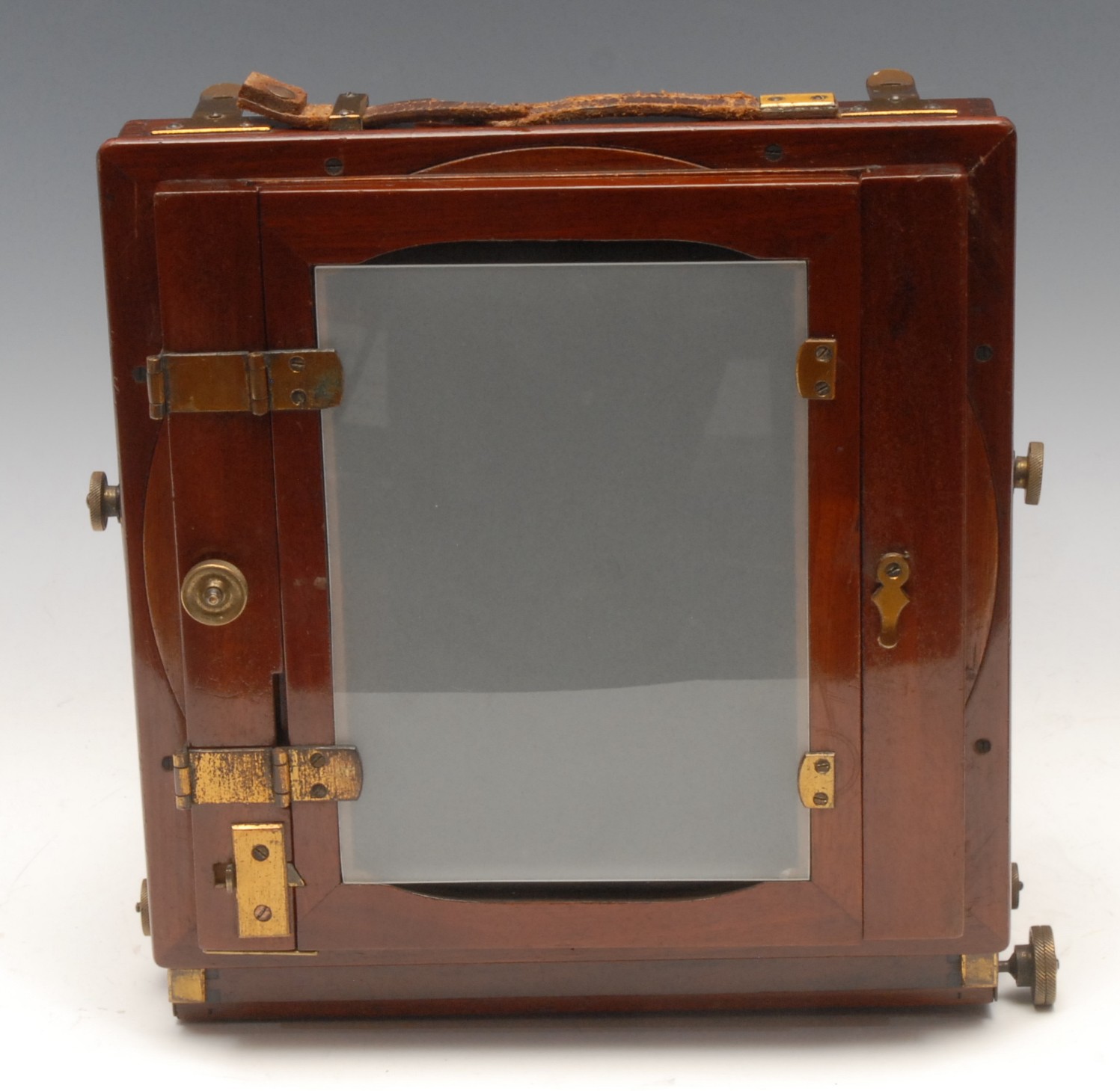 Photography - A W. Butcher & Sons "The National Camera", half-plate folding camera, mahogany body, - Image 4 of 6