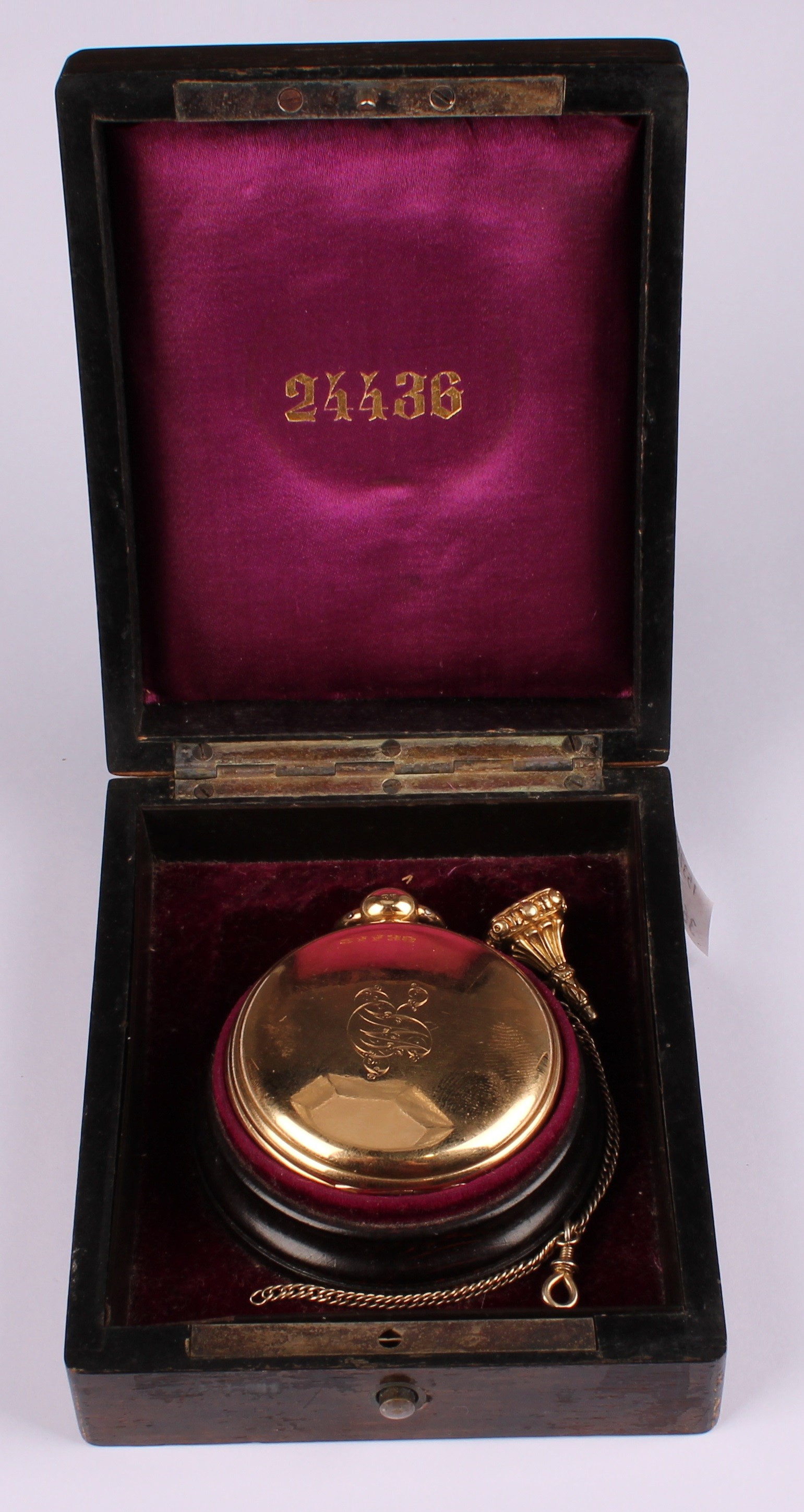 A George III 18ct gold Scottish hunter pocket watch, by Andrew Milroy, Edinburgh, 4.5cm textured - Image 9 of 11