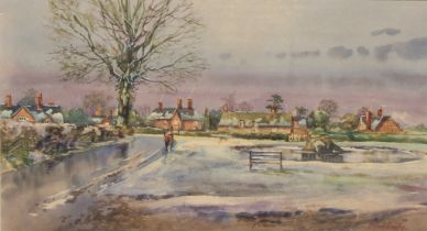 Michael Crawley Osmaston, Derbyshire signed, watercolour, 28cm x 50.5cm