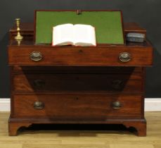 A George III mahogany caddy top discernible bachelor’s chest, by John Folgham (fl. c. 1750–1803),