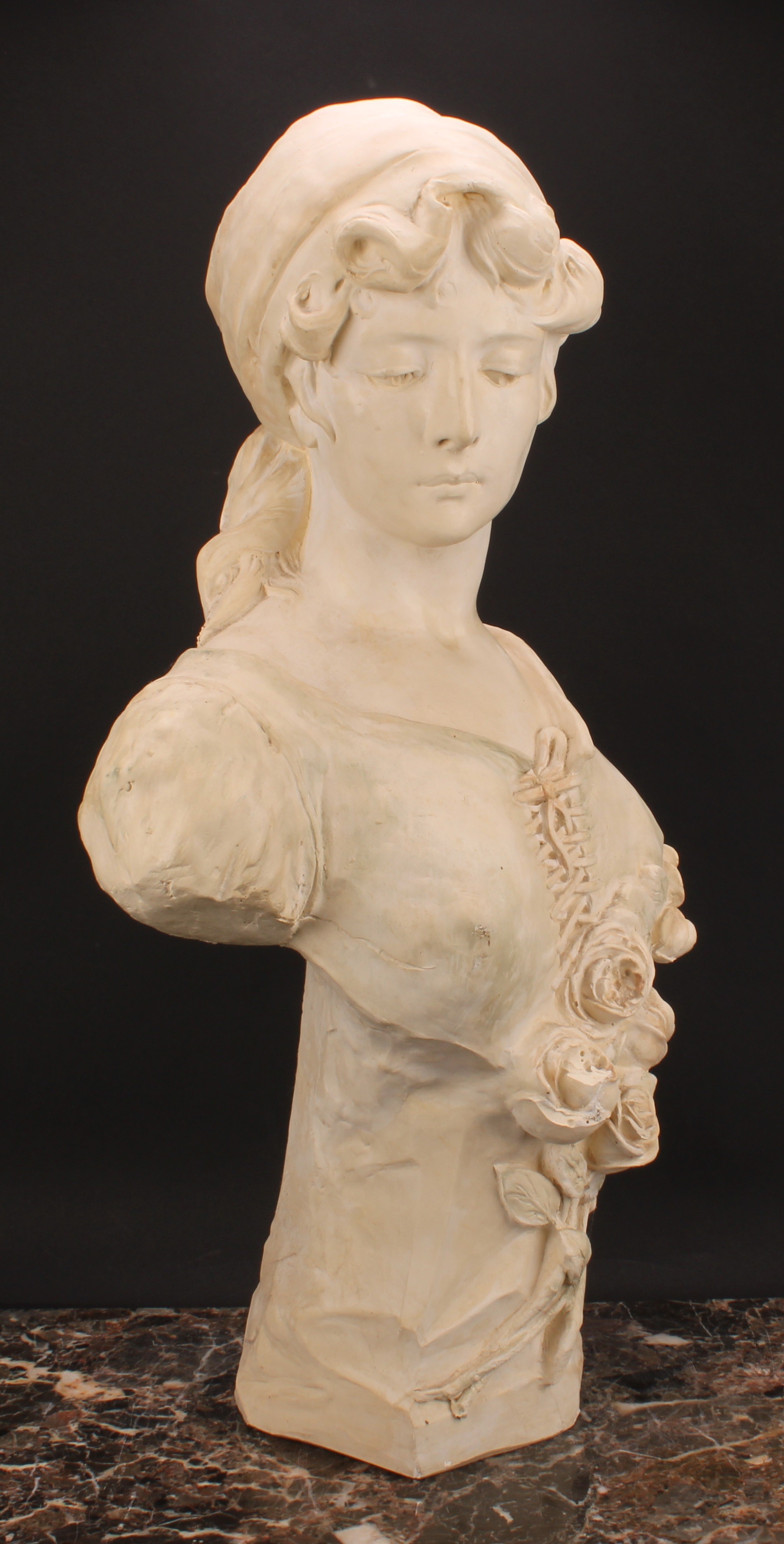 Continental School, a composition bust, Isabella, 72cm high - Image 4 of 6