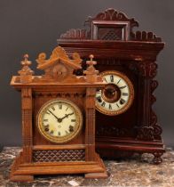 A 19th century American mantel clock, by The Ansonia Clock Company, 12cm enamel dial inscribed