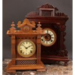 A 19th century American mantel clock, by The Ansonia Clock Company, 12cm enamel dial inscribed