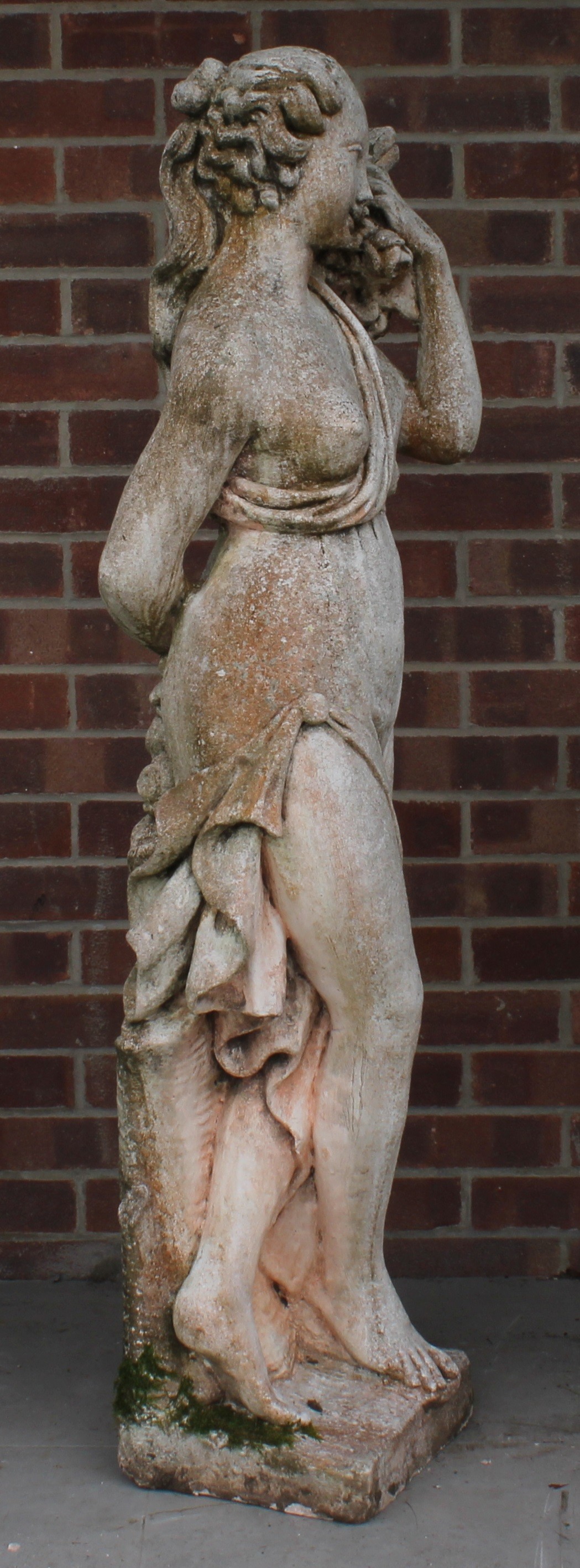 An 18th century style composite garden statue, emblematic of summer, 143cm high - Image 2 of 3