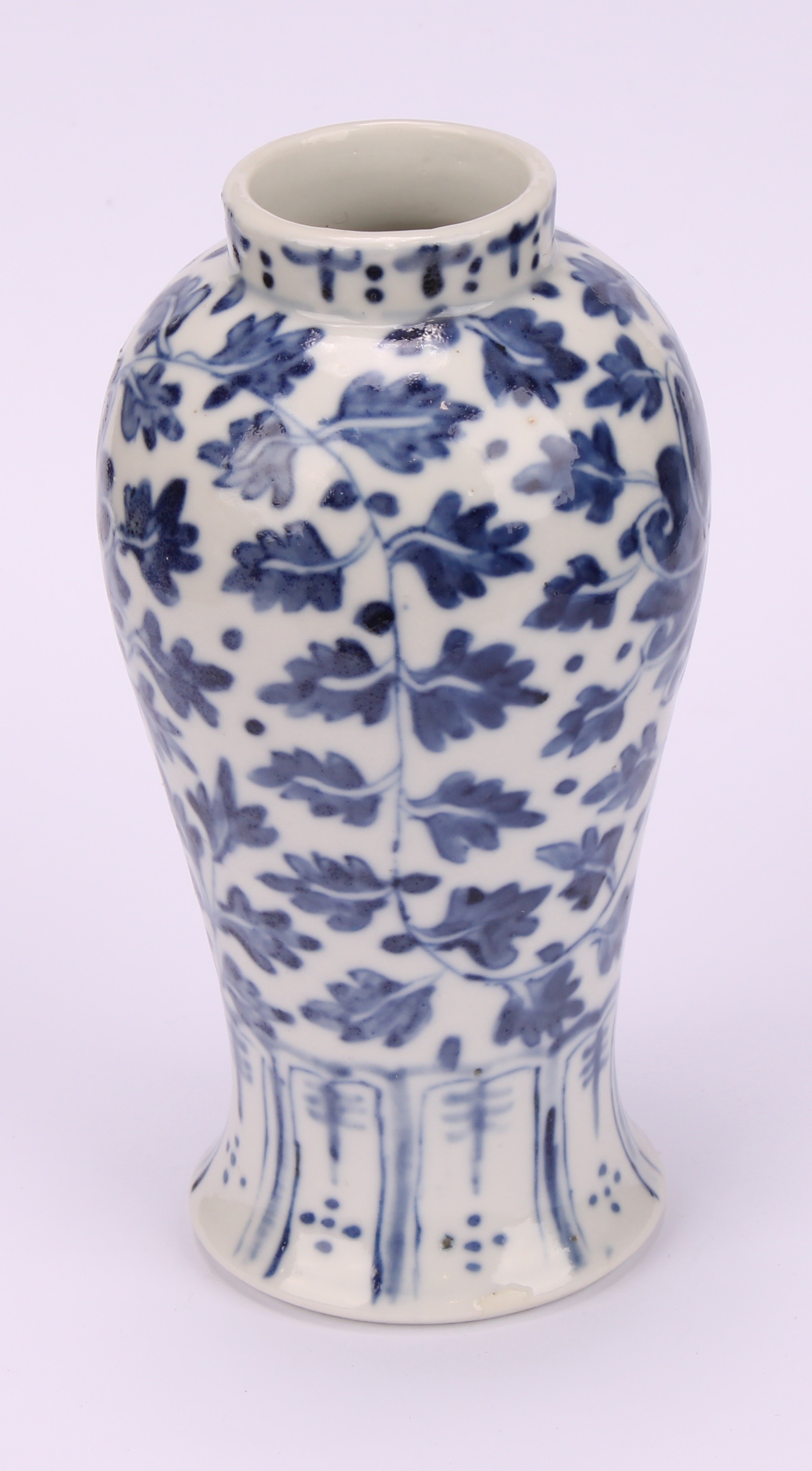 A Chinese crackle glazed ovoid vase, elephant handles, brown, blue and celadon ground, 18.5cm - Image 7 of 7