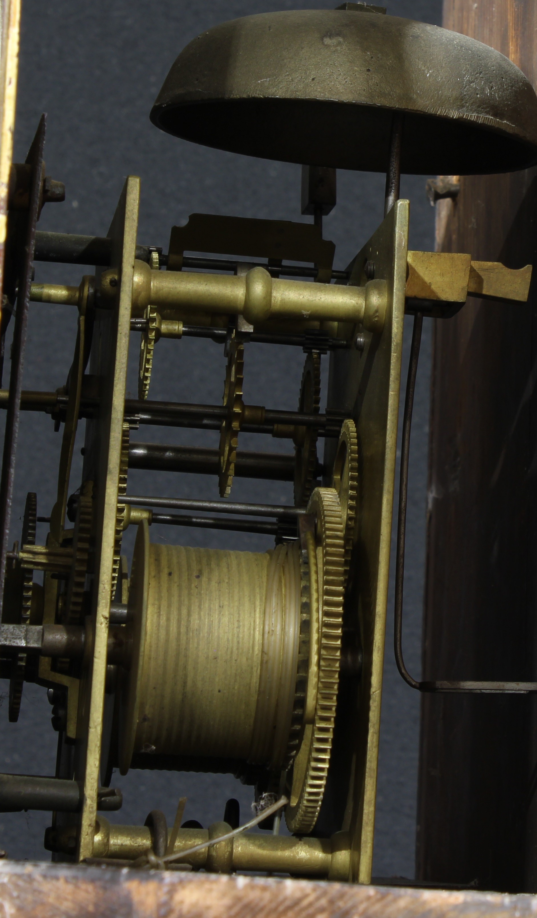 A George/William IV oak and mahogany longcase clock, 33cm arched painted dial inscribed W. - Image 6 of 6