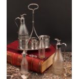 A George III Old Sheffield Plate four bottle cruet, in the Neo-Classical taste, reeded and bright-