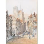 A. Montrose (early 20th century) In Old Toulouse, signed and dated 1909, watercolour, 37.5cm x 26.