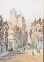 A. Montrose (early 20th century) In Old Toulouse, signed and dated 1909, watercolour, 37.5cm x 26.