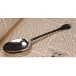 A Charles II silver Trefid pattern spoon, rat tail bowl, 18.5cm long, Lawrence Cole, London 1684