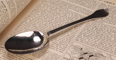 A Charles II silver Trefid pattern spoon, rat tail bowl, 18.5cm long, Lawrence Cole, London 1684