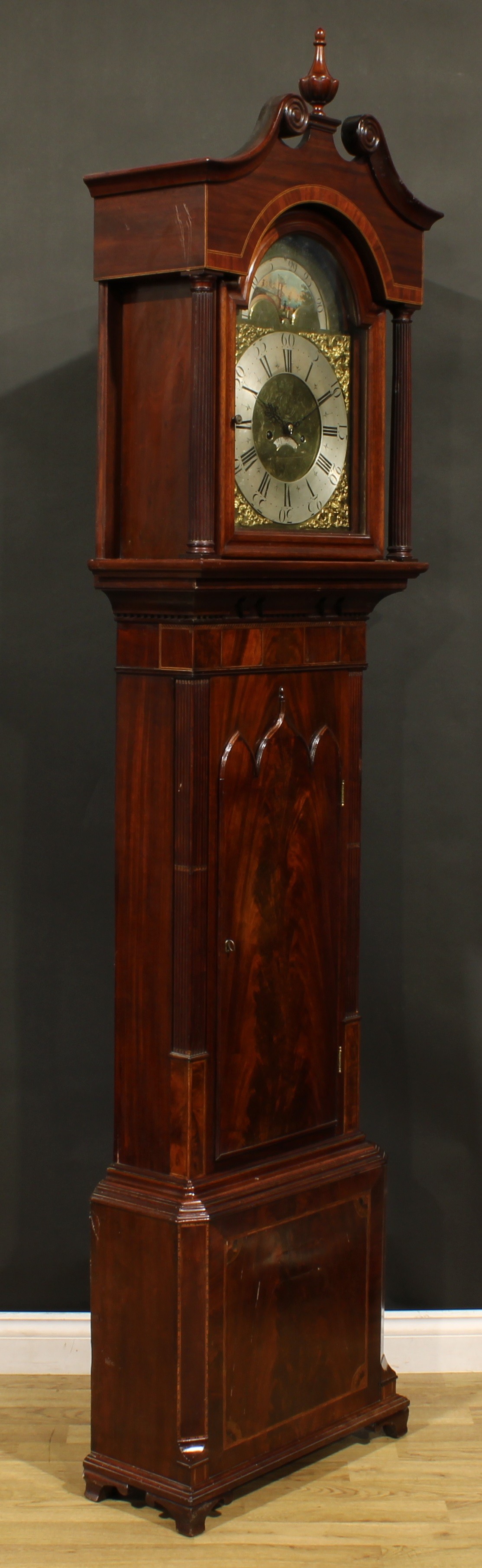 A George IV Lancashire mahogany longcase clock, 34cm arched brass dial inscribed EDMD SCHOLFIELD, - Image 2 of 7