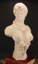 Continental School, a composition bust, Isabella, 72cm high