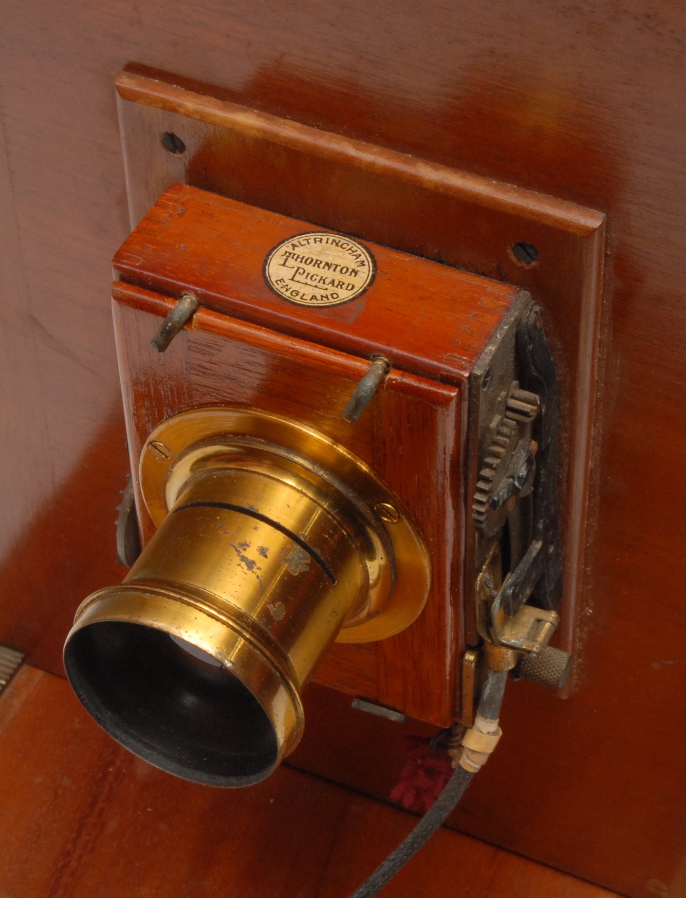 Photography - An unusual Watson mahogany and brass half plate tailboard field camera, the - Image 3 of 5