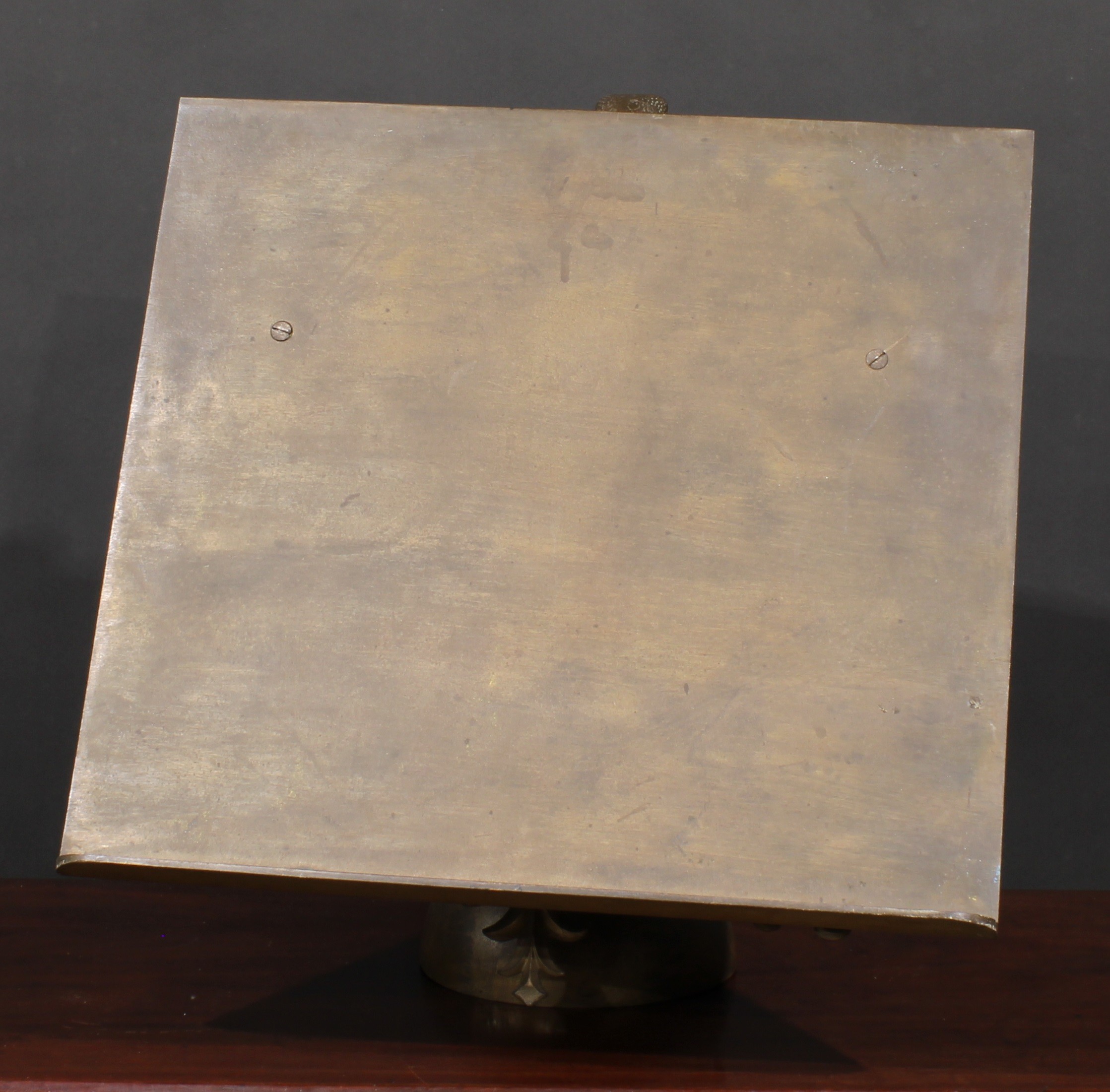 Ecclesiastical Salvage - a bronzed metal table-top lectern, cast as the Eagle of Saint John, 53cm - Bild 3 aus 3