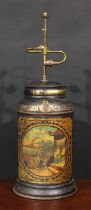 Interior Design - a 19th century toleware tea cannister, by Parnall & Sons, Ltd, Bristol, later