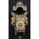 An early 19th century and later Dutch Zaanse clock, 17cm painted dial inscribed with Roman and