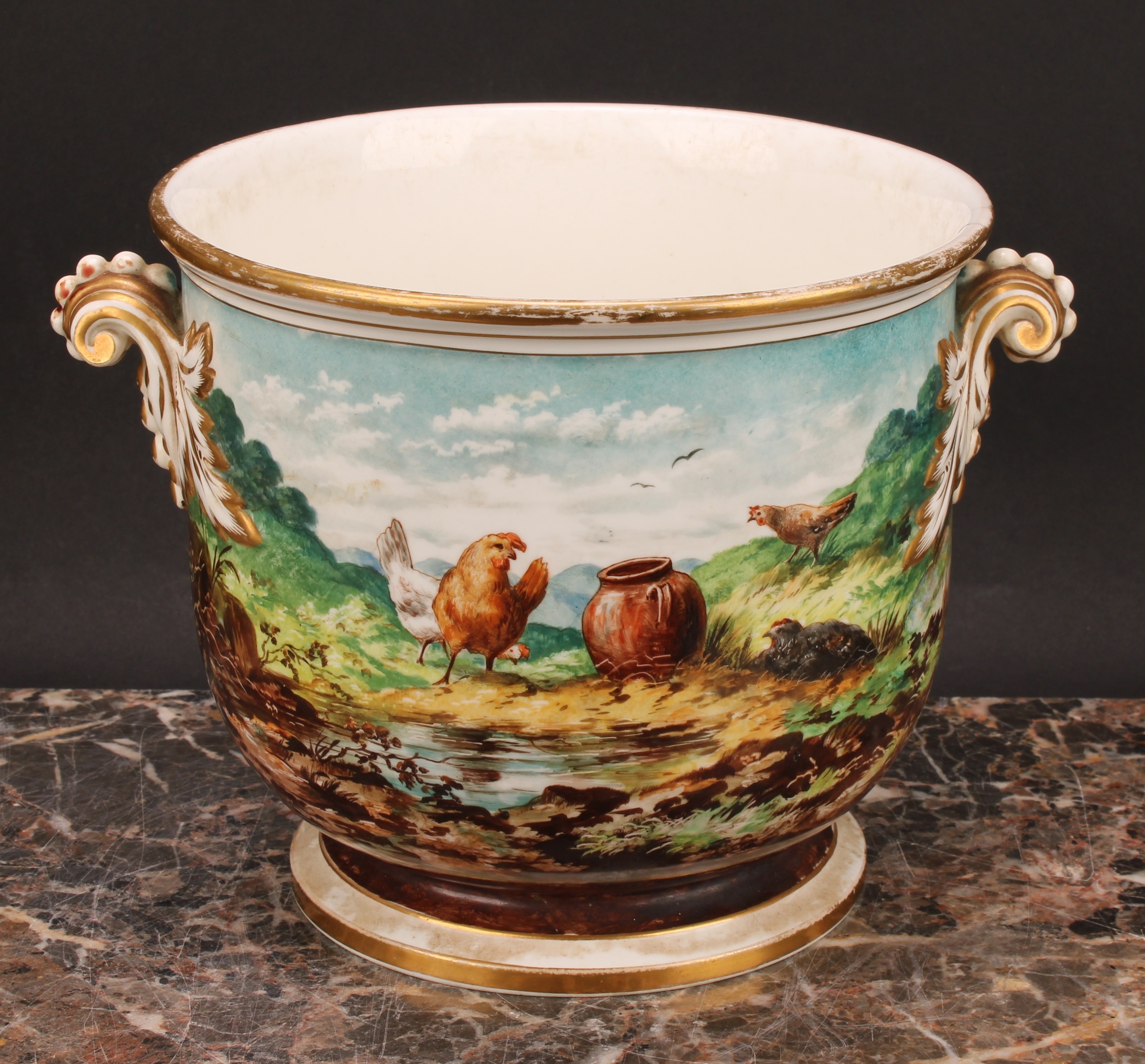 An associated pair of 19th century English porcelain cache pots, Brown-Westhead, Moore & Co., - Image 9 of 14