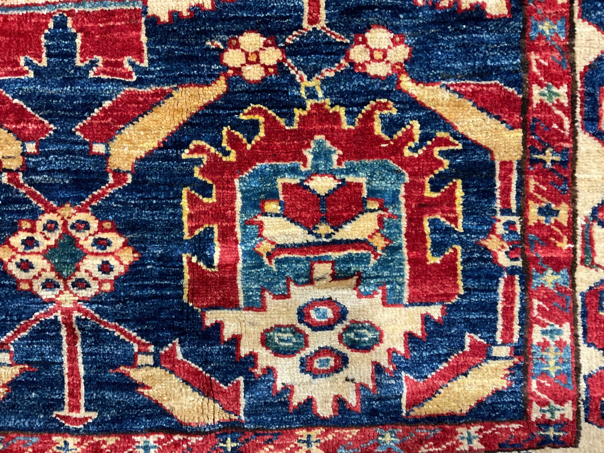 An Afghan design Shirvan type wool rug or carpet, worked in the traditional manner, 191cm x 139cm - Image 3 of 3