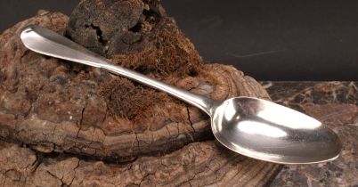 An 18th century silver Hanoverian pattern table spoon, rat tail bowl, 20.5cm long, maker's mark BB