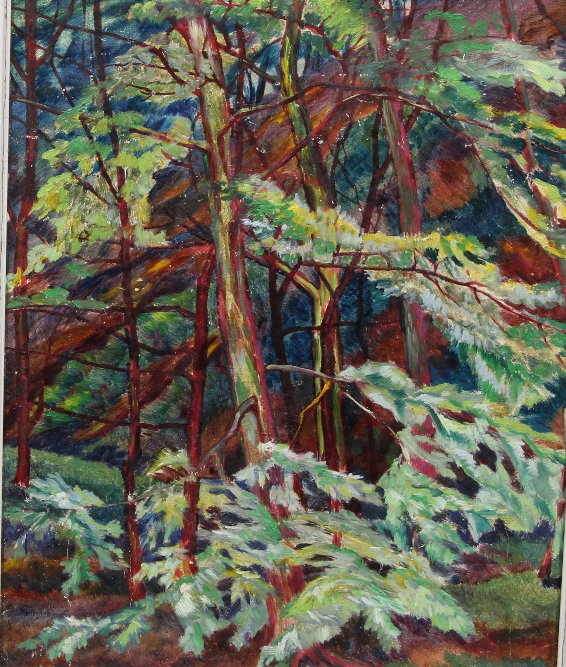 A.H. Andre Bolton Wood, oil on board, 50cm x 40cm, label to verso for Tenth West Ridings Artists - Image 4 of 5