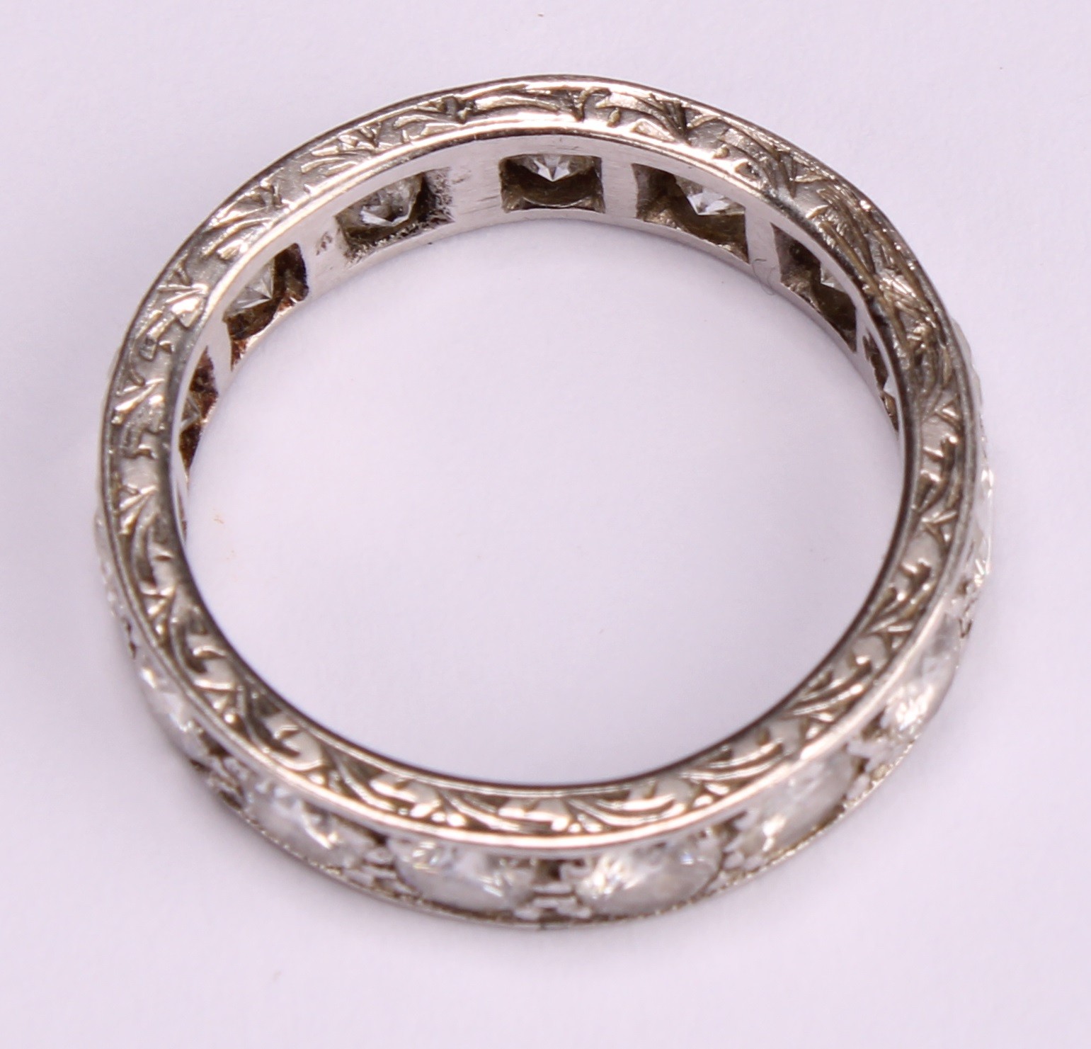 A diamond and platinum full eternity ring, the 15 round brilliant cut stones pave set, 1.5ct - Image 5 of 5