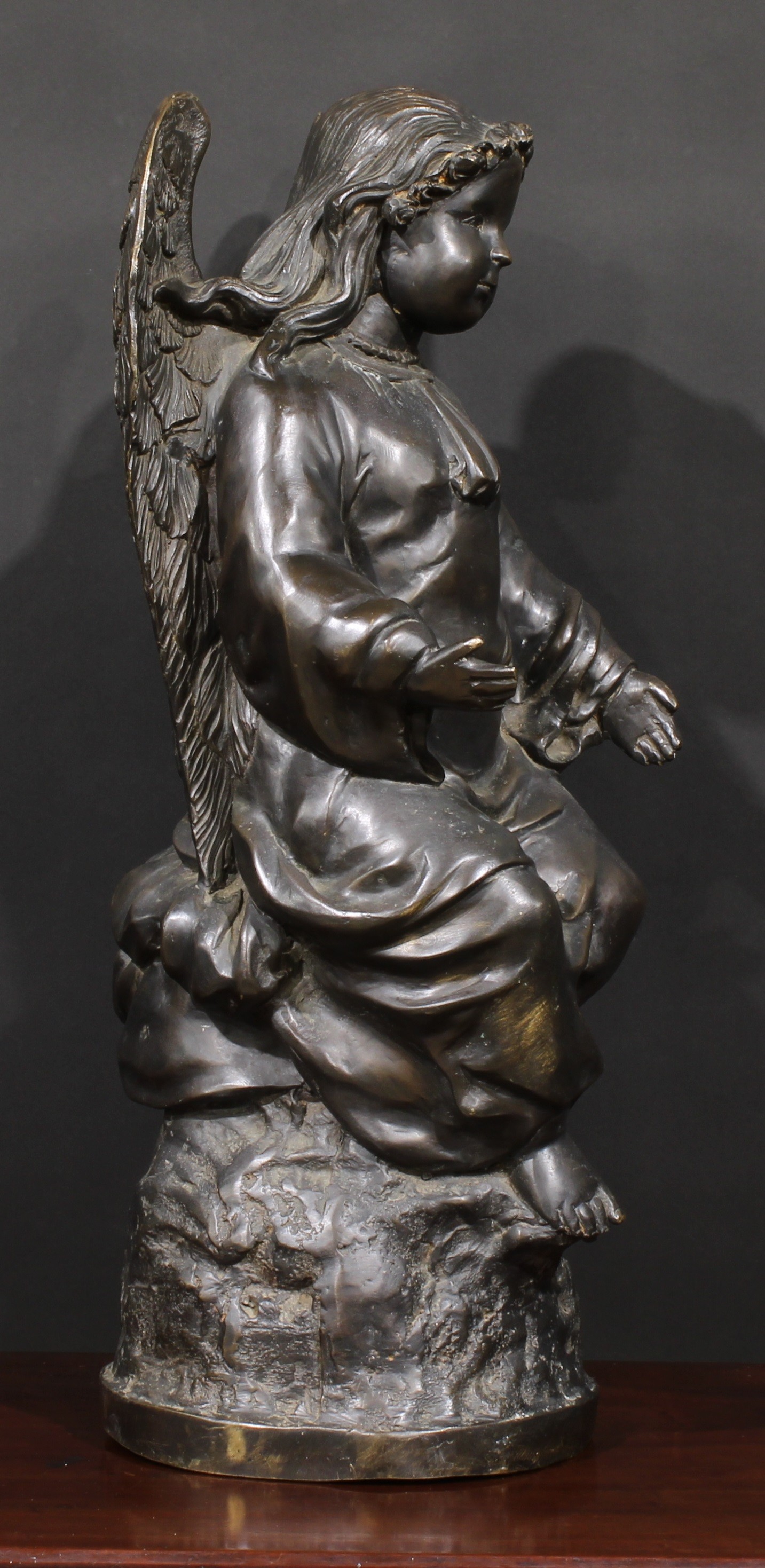 After Giuseppe Castiglione, a large dark patinated bronze figure, The Angelic Representation of - Image 2 of 3
