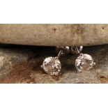 A pair of 14ct white gold diamond stud earring, each diamond approx. 5.8mm, approx. total weight 1.