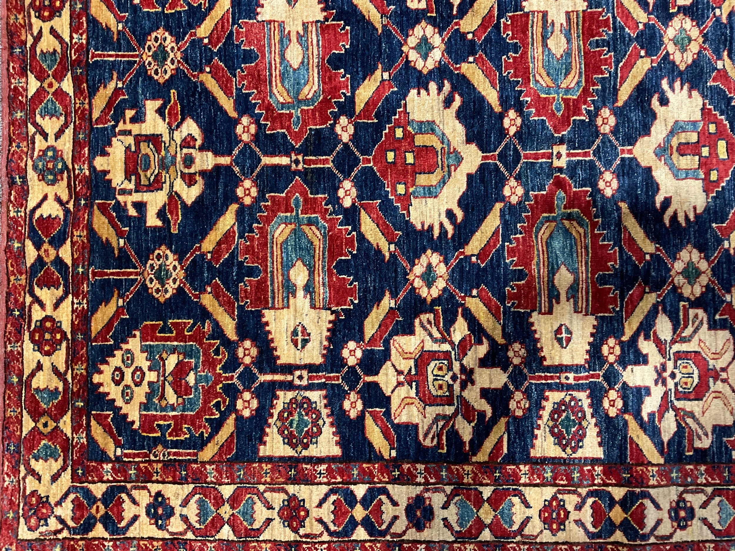 An Afghan design Shirvan type wool rug or carpet, worked in the traditional manner, 191cm x 139cm - Image 2 of 3