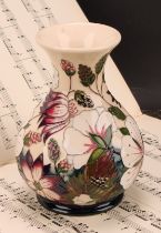 A contemporary Moorcroft Bramble Revisited pattern ovoid vase, 16cm high, impressed and painted