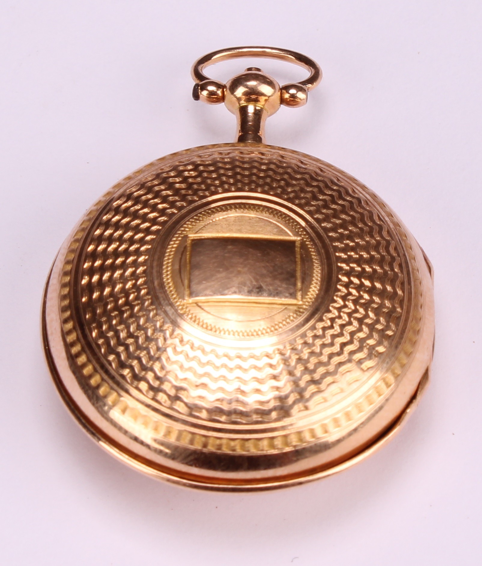 A late 19th century Swiss lady's gold hunter pocket watch, Breguet, white enamel dial, Arabic - Bild 4 aus 6