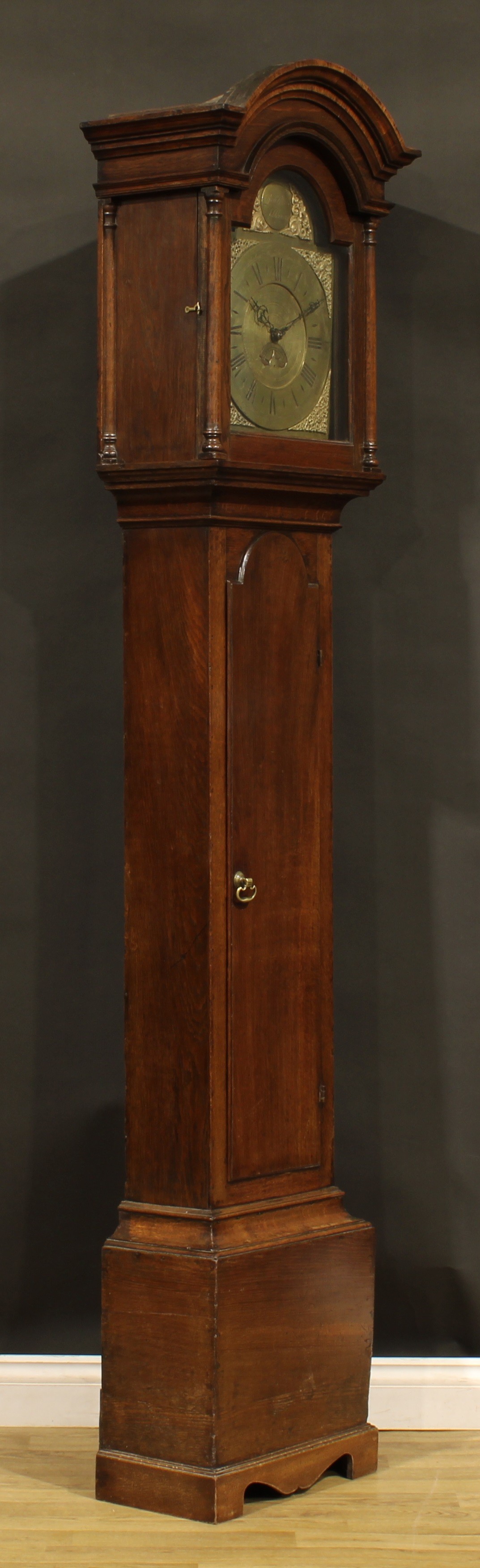 An 18th century Oxfordshire Quaker longcase clock, 30.5cm arched brass dial inscribed Richard - Image 2 of 6