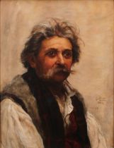 Geraldine Whitacre Allen (19th century) Portrait of a Russian Man, signed and dated 91, oil on
